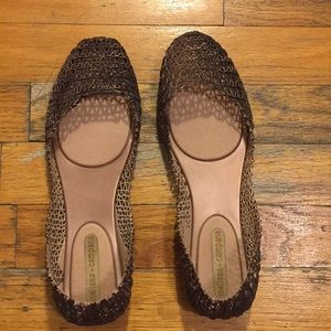 Melissa Campana Size 8 Brown Ballet Flats Jelly